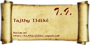 Tajthy Ildikó névjegykártya